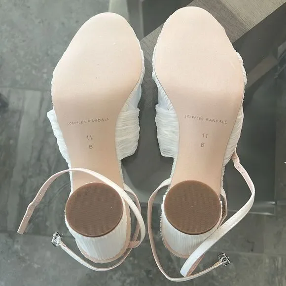 Loeffler Randall Reed High Heel Pleated Sandals, New, Size 11